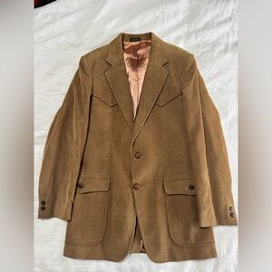 Men's Tan Western Corduroy Blazer